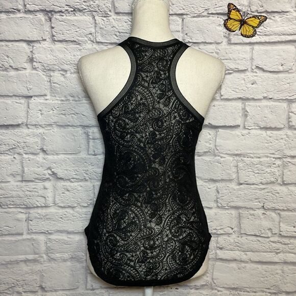 ARITZIA Wilfred Volant Black Lace Tank Top Size XXS - Picture 6 of 11